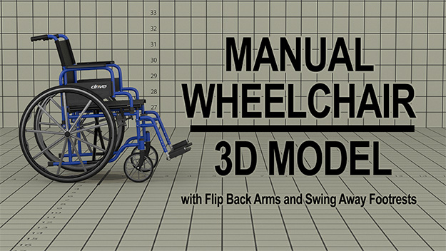 Wheelchair 3D Model