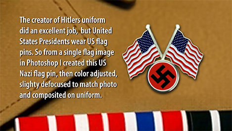 Trump Flag Pin Detail