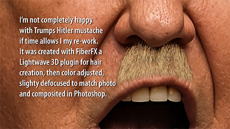 Trump Mustache Detail